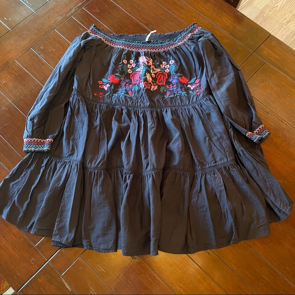 Free People Sun Beams Dress in Black - Picture 11 of 12